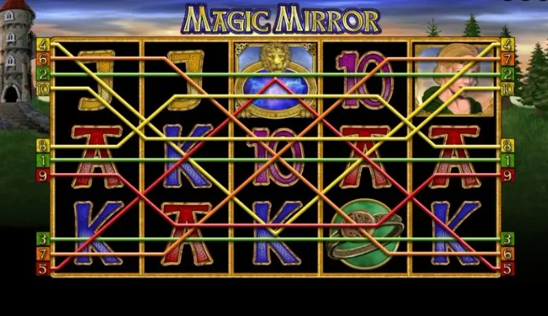 Magic Mirror bonus feature showing expanding symbols on the reels